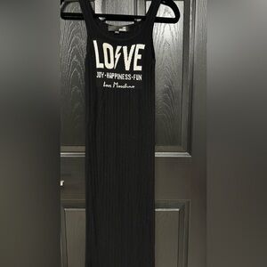 Love Moschino Black Dress with White Logo